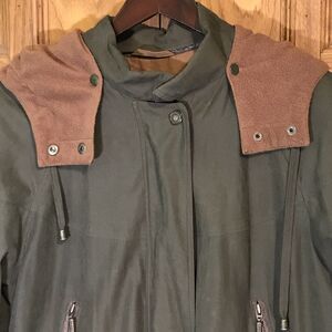 Braetan Dark Green Zip Parka with Removable Hood & Fleece Liner Men's 2X Pockets